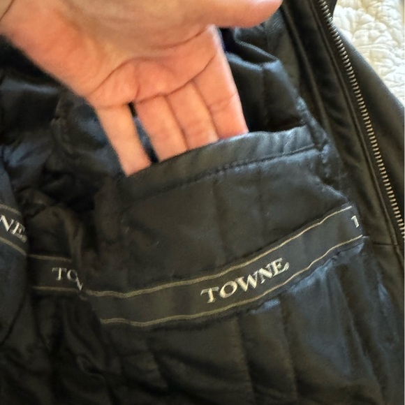 😎⭐️ SALE-Towne by London Fog Vintage Black Leather Bomber Jacket XL INSULATED - Picture 13 of 16